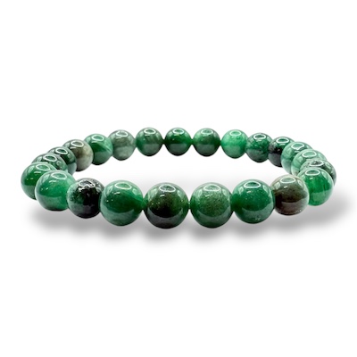 8mm Green Lepidolite Beaded Bracelet